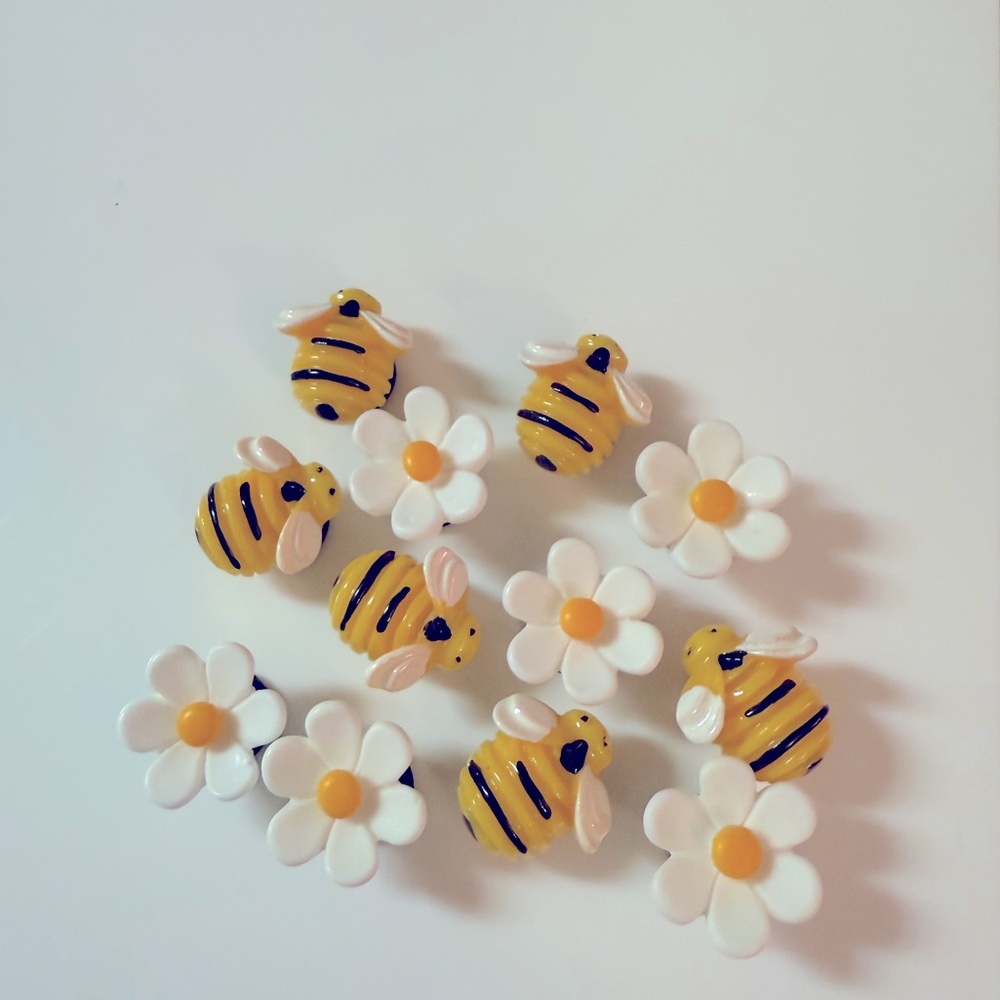 12 Resin Bee Croc Charms Jibbit Shoe Charm Disney Croc Charms